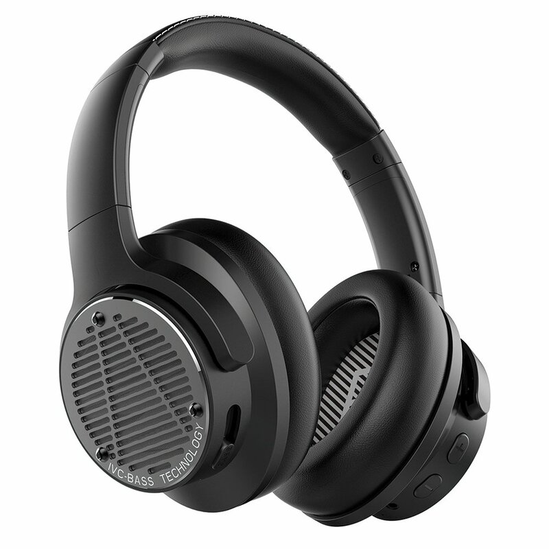 Casti wireless over-ear Ausdom Bass One, active noise cancelling, negru