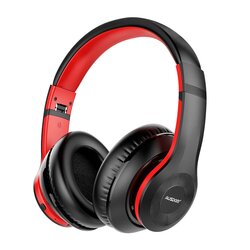Casti wireless on-ear Ausdom ANC10, active noise cancelling, rosu