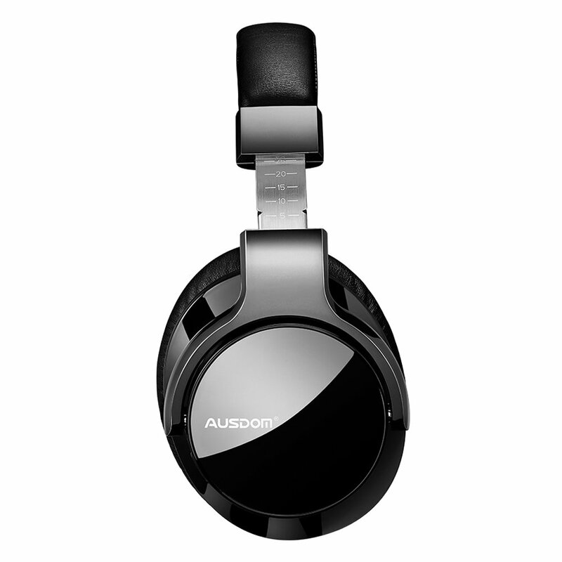 Casti wireless over-ear Ausdom ANC8, active noise cancelling, negru