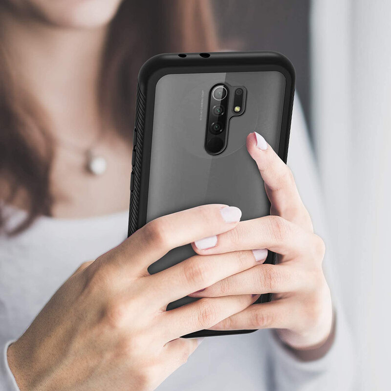 [Pachet 360°] Husa + Folie Xiaomi Redmi 9 Techsuit Defense, negru
