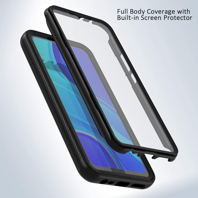 [Pachet 360°] Husa + Folie Xiaomi Redmi 9 Techsuit Defense, negru