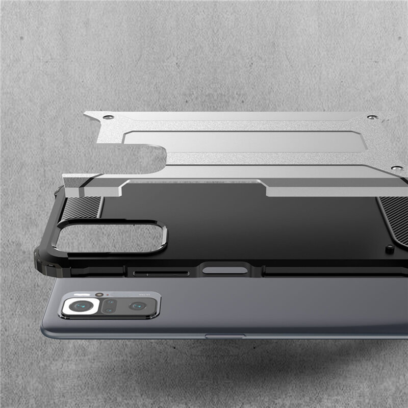 Husa Xiaomi Redmi Note 10 4G Techsuit Hybrid Armor, negru