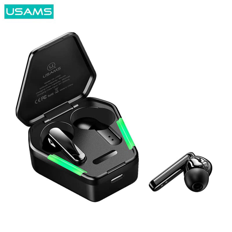 Casti wireless gaming in-ear Usams JY01, TWS earbuds, Bluetooth, negru