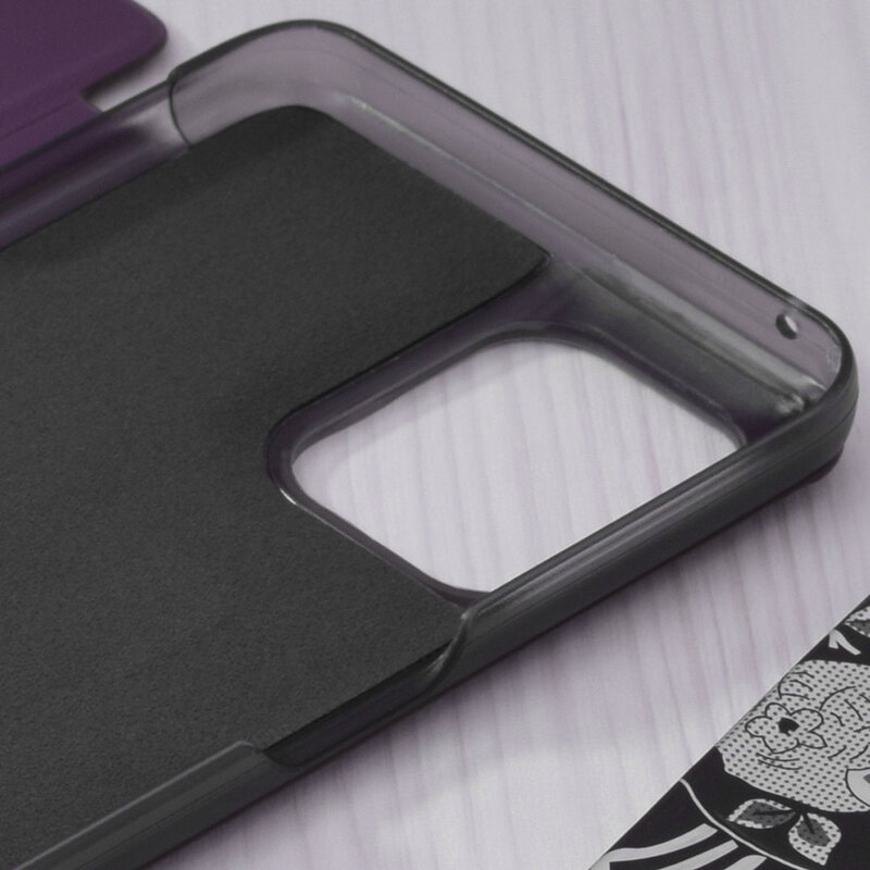 Husa Oppo Find X3 Pro Eco Leather View Flip Tip Carte - Mov