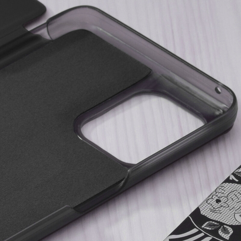 Husa Oppo Find X3 Pro Eco Leather View Flip Tip Carte - Negru