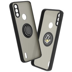 Husa Motorola Moto E7 Power Techsuit Glinth Cu Inel Suport Stand Magnetic - Negru