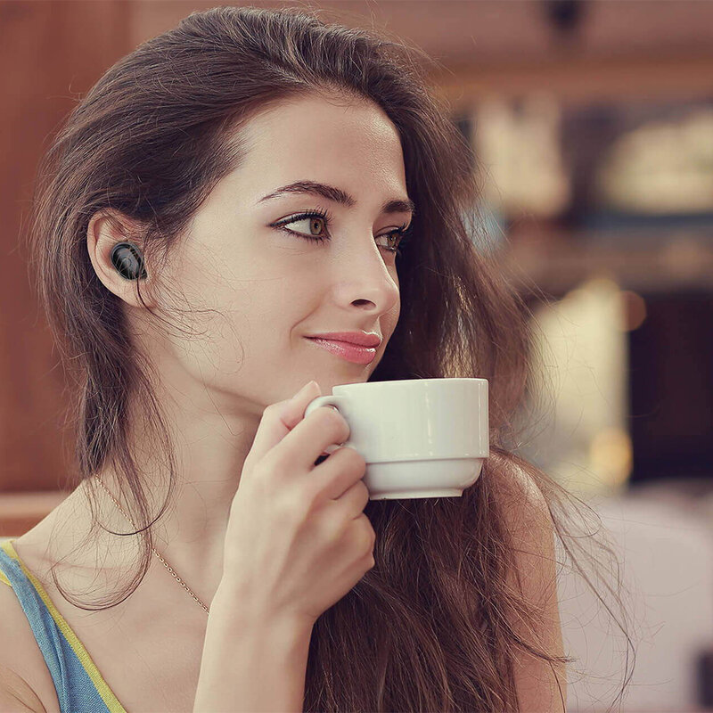 Casti wireless in-ear Ausdom TW01S, active noise cancelling, negru