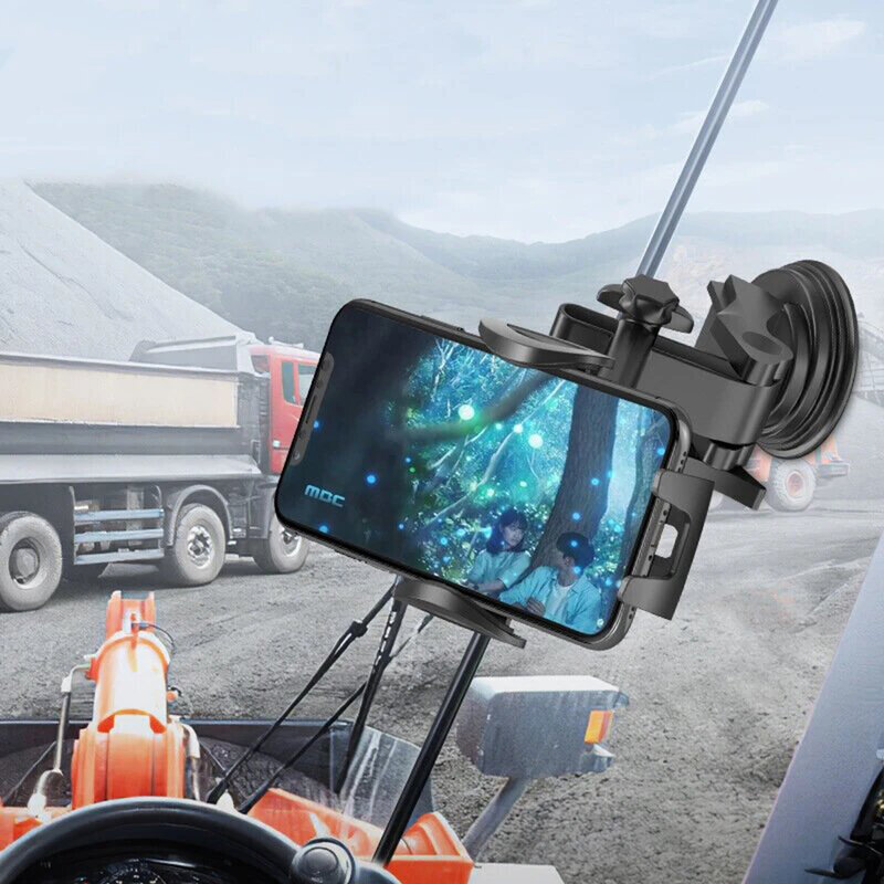 Suport telefon auto, extensibil cu ventuza Yesido C111, negru
