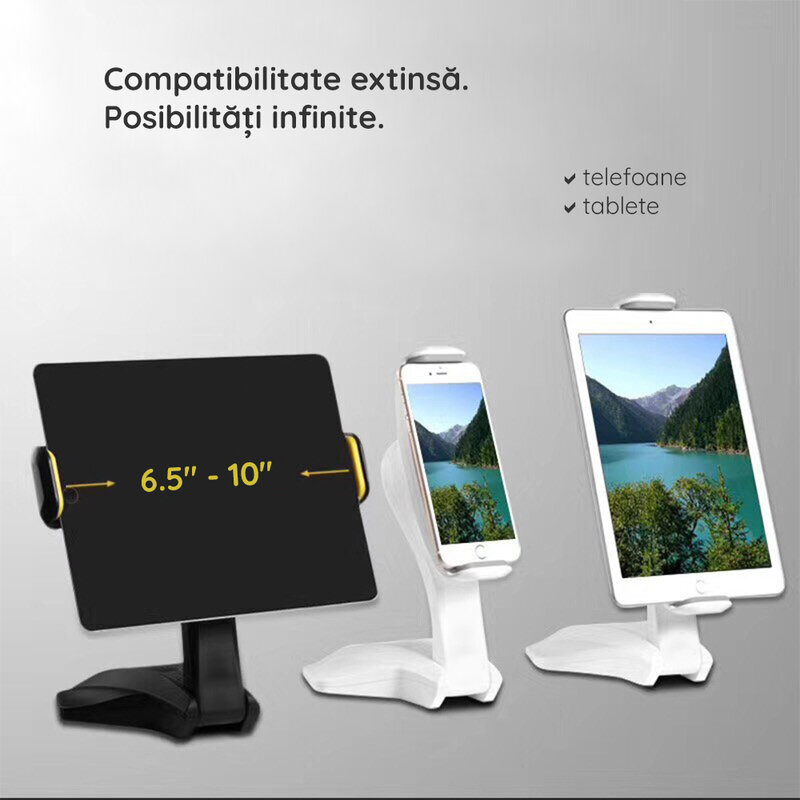 Suport tableta birou, stand telefon universal Yesido C21, negru