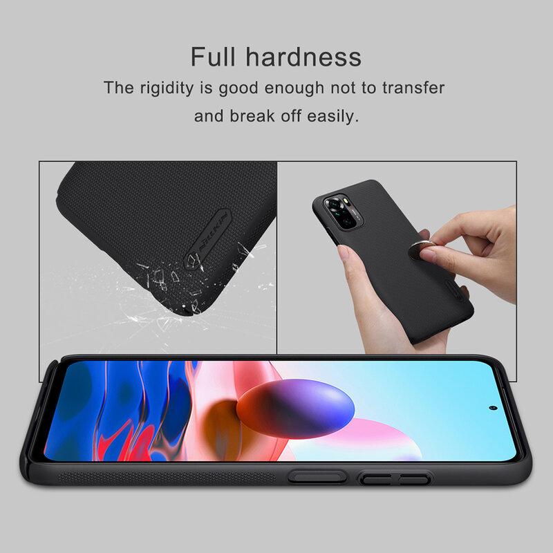 Husa Xiaomi Redmi Note 10 4G Nillkin Super Frosted Shield, negru
