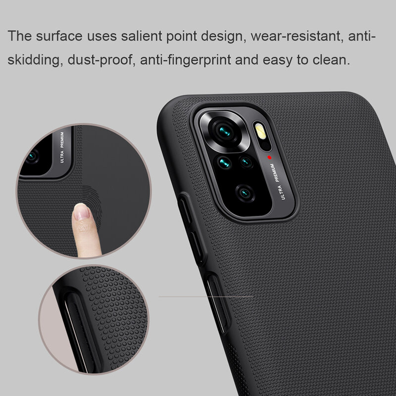 Husa Xiaomi Redmi Note 10 4G Nillkin Super Frosted Shield, negru