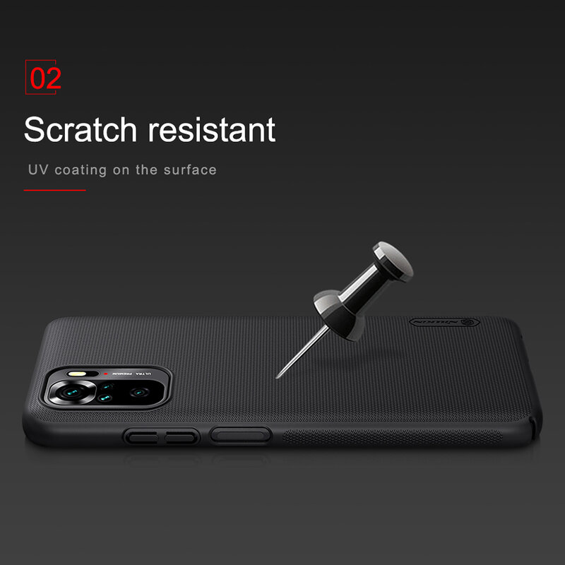 Husa Xiaomi Redmi Note 10S Nillkin Super Frosted Shield, albastru