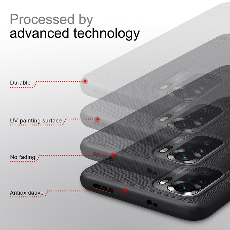 Husa Xiaomi Redmi Note 10S Nillkin Super Frosted Shield, albastru