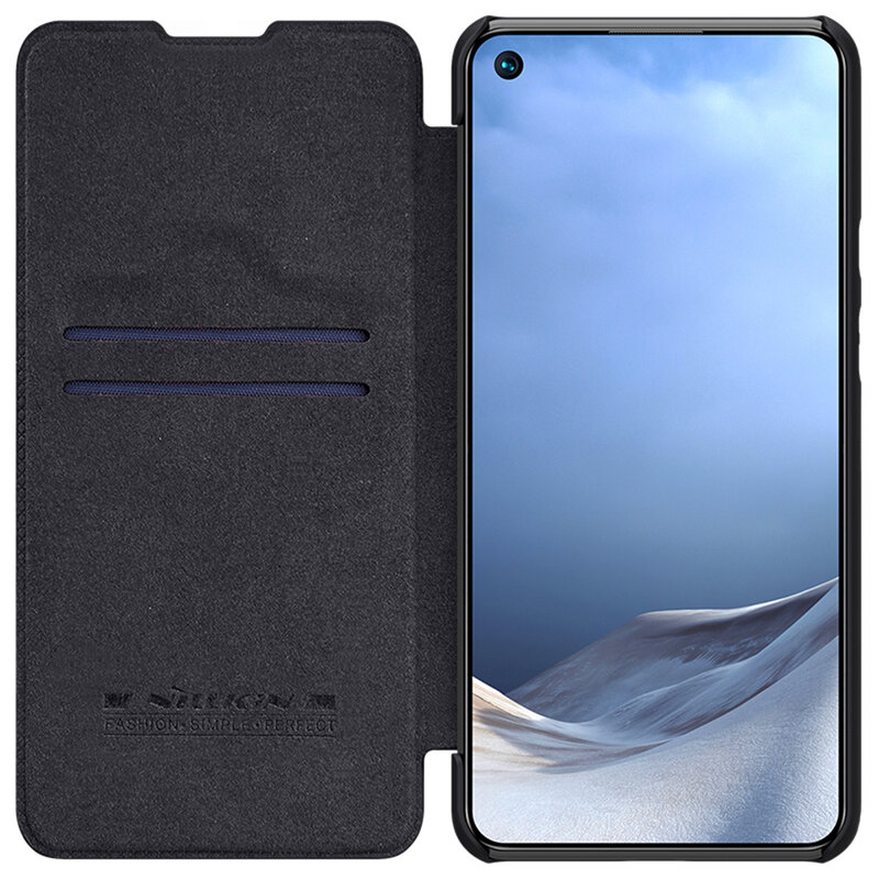 Husa Xiaomi Mi 11 Lite Nillkin QIN Leather, negru