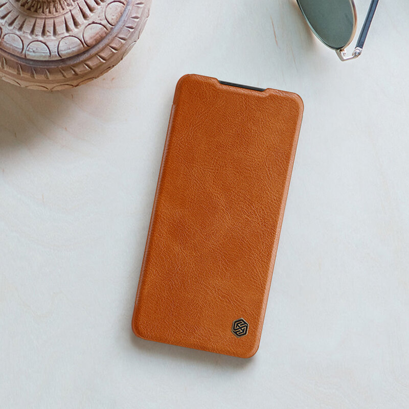 Husa Xiaomi Poco F3 Nillkin QIN Leather, maro