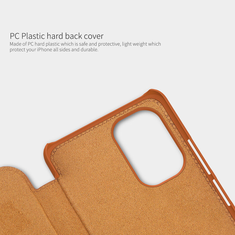 Husa Xiaomi Poco F3 Nillkin QIN Leather, rosu