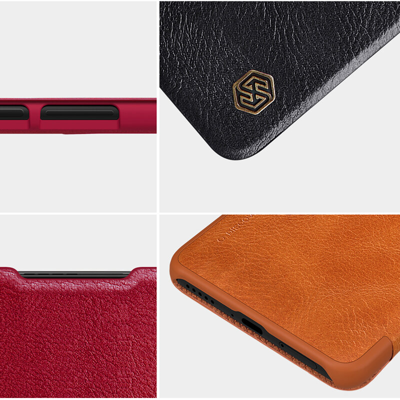 Husa Xiaomi Poco F3 Nillkin QIN Leather, rosu
