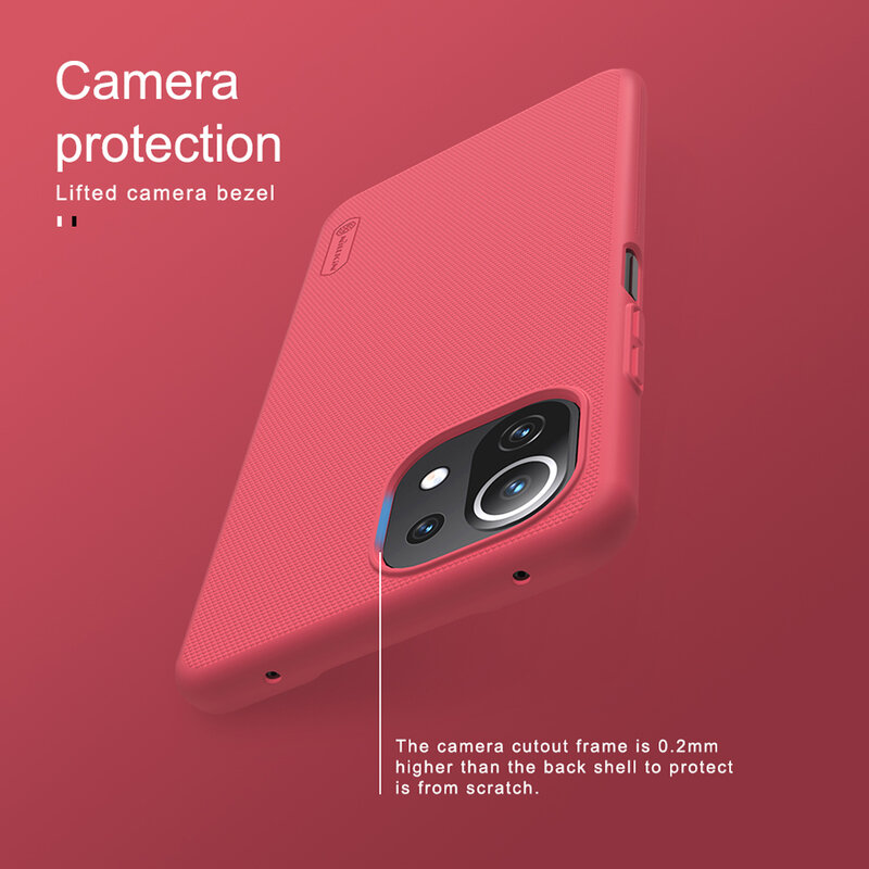 Husa Xiaomi Mi 11 Lite Nillkin Super Frosted Shield, albastru