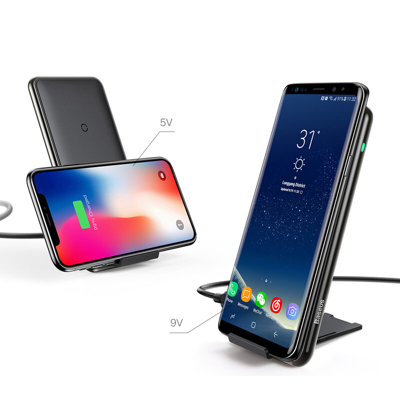 Incarcator wireless Baseus, suport telefon birou, WXHSD-B01