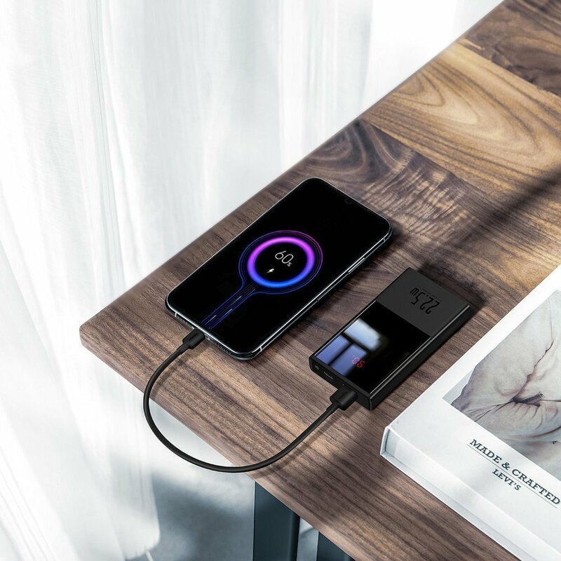 Baterie externa 10000mah Baseus, USB-C, 22.5W, negru, PPMN-A01