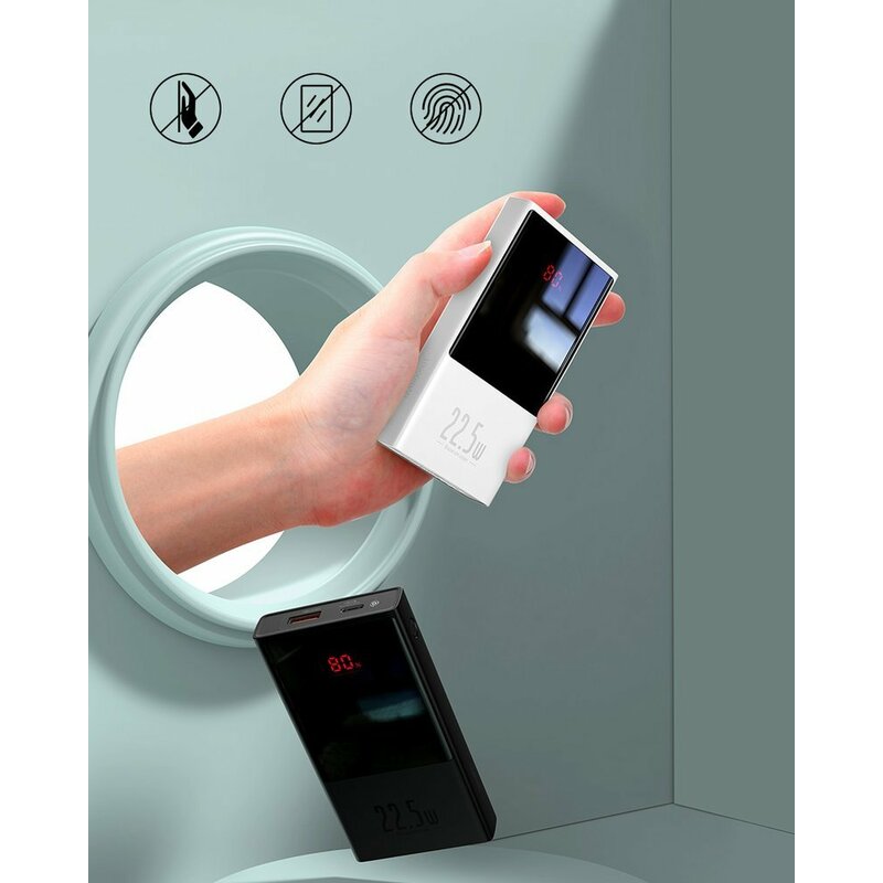 Baterie externa 10000mah Baseus, USB-C, 22.5W, negru, PPMN-A01