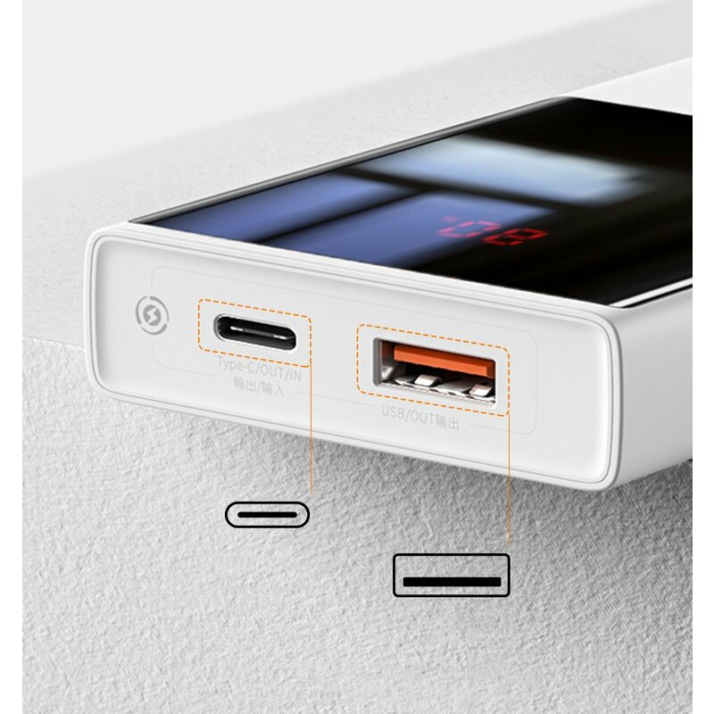 Baterie externa 10000mah Baseus, USB-C, 22.5W, negru, PPMN-A01