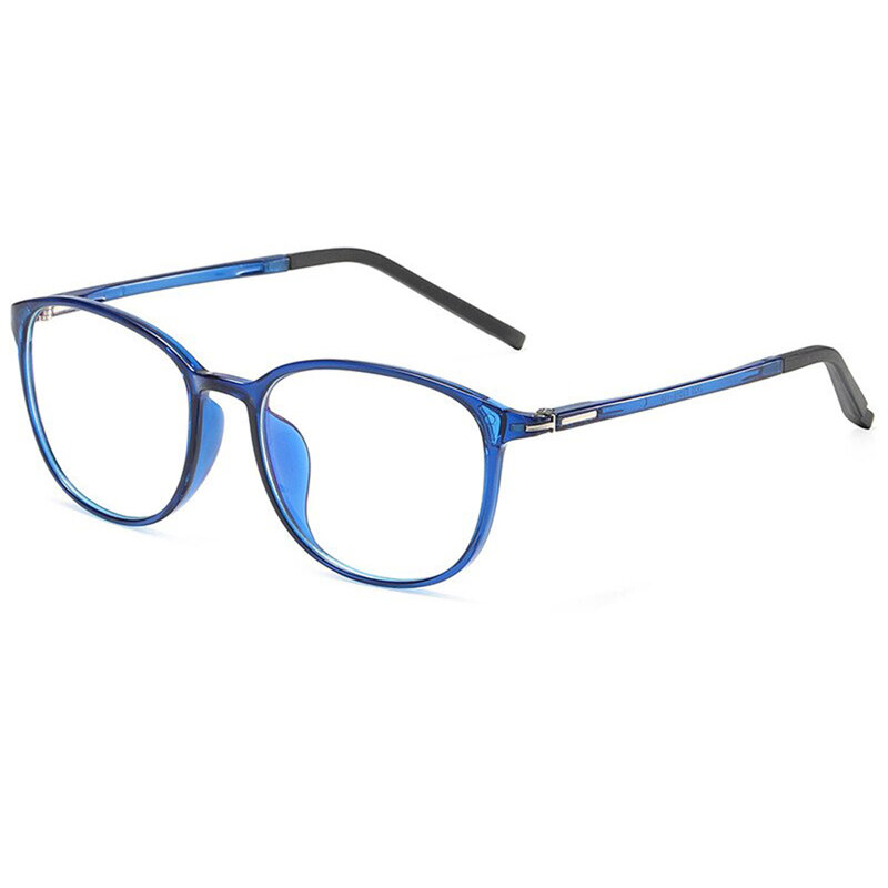 Ochelari rotunzi unisex protectie lumina albastra pentru calculator, albastru, F2822