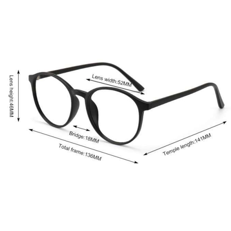 Ochelari rotunzi unisex antireflex cu lentile protectie calculator, F8551-C8