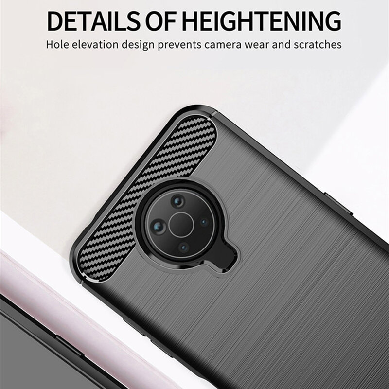 Husa Nokia G10 Techsuit Carbon Silicone, negru