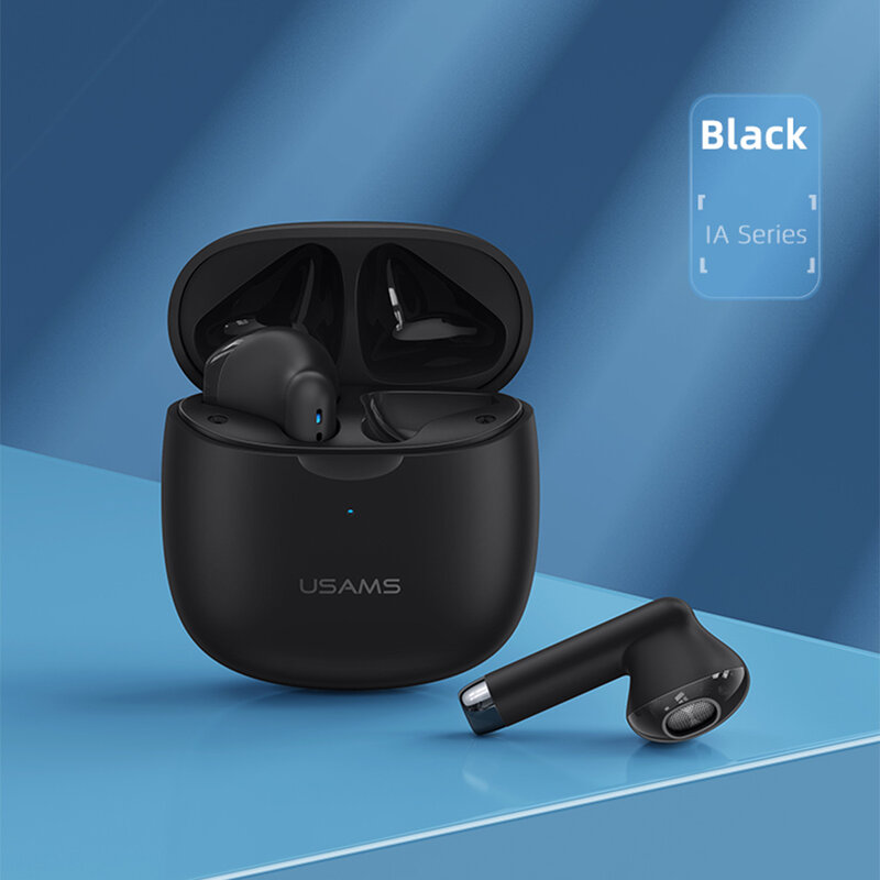 Casti wireless in-ear USAMS, TWS earbuds, Bluetooth, negru, IA04