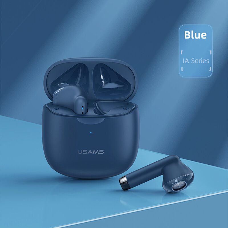 Casti wireless in-ear USAMS, TWS earbuds, Bluetooth, albastru, IA04