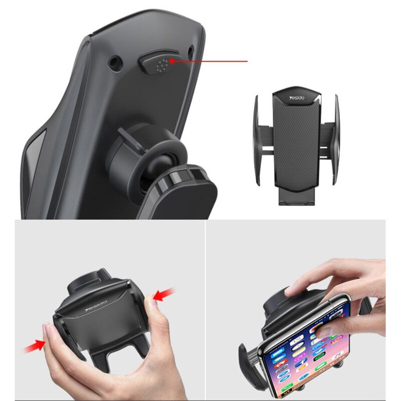 Suport telefon auto cu ventuza pentru bord / parbriz Yesido C99
