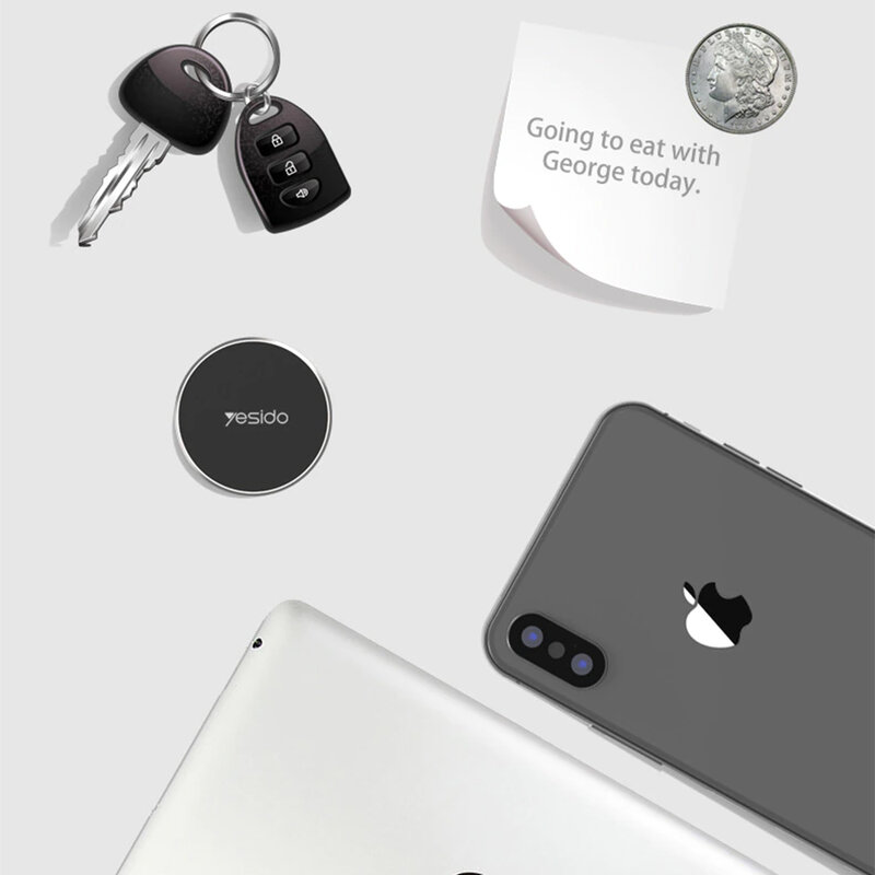 Suport telefon auto magnetic cu adeziv Yesido C38, negru