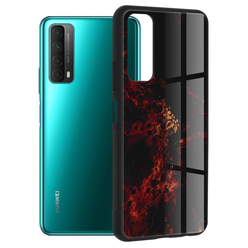 Husa Huawei P Smart 2021 Techsuit Glaze, Red Nebula