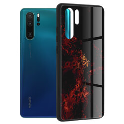 Husa Huawei P30 Pro Techsuit Glaze, Red Nebula