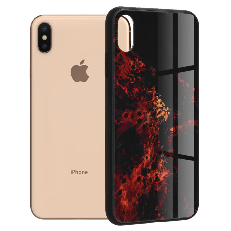 Husa iPhone XS Max Techsuit Glaze, Red Nebula