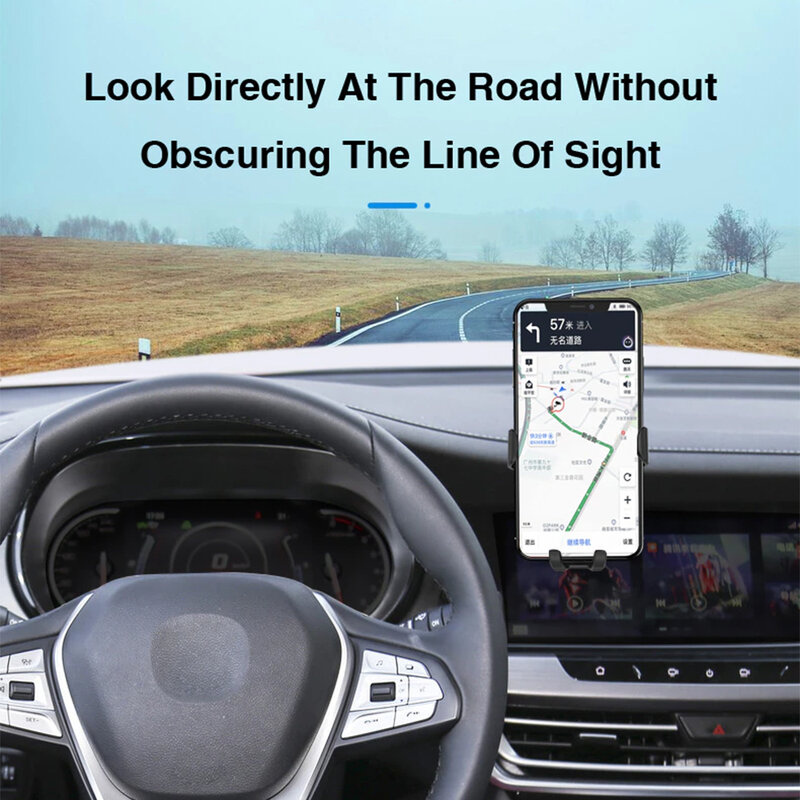 Suport telefon auto Yesido C74, prindere bord cu clema, negru