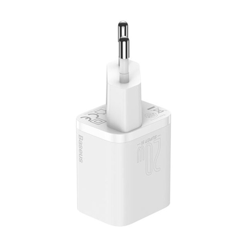 Incarcator priza Baseus Type-C, Quick Charge, 20W, alb, CCSUP-B02
