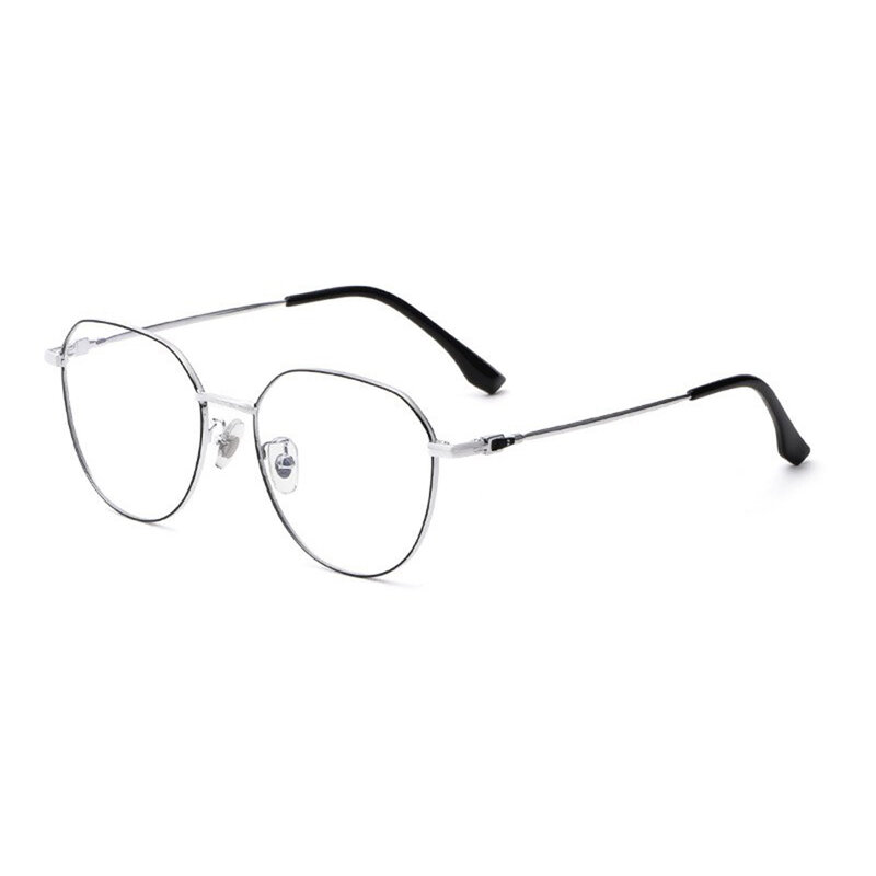 Ochelari rotunzi unisex protectie ecran, filtru lumina albastra, argintiu/ negru