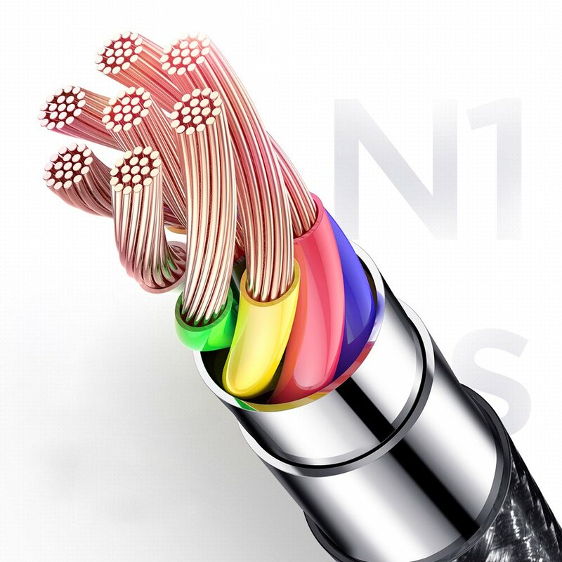 Cablu de date JoyRoom N1 USB la Lightning, 3A, 1m, negru
