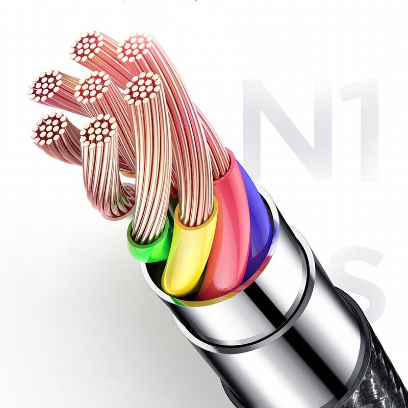 Cablu de date JoyRoom N1 USB la Type-C, 3A, 480Mbps, 1m, negru