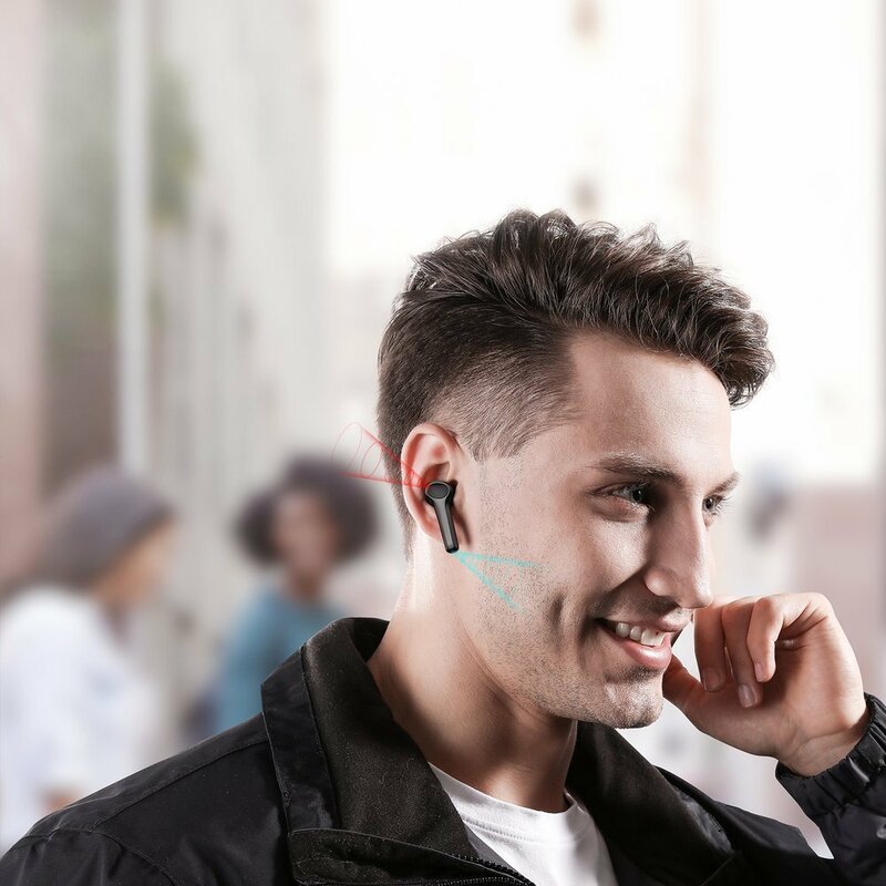 Casti wireless gaming earbuds JoyRoom, TWS Bluetooth, negru, JR-TP1