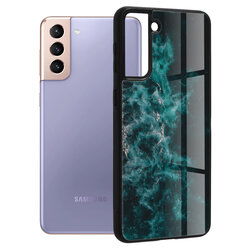Husa Samsung Galaxy S21 Plus 5G Techsuit Glaze, Blue Nebula