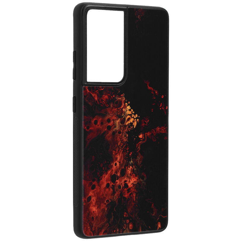 Husa Samsung Galaxy S21 Ultra 5G Techsuit Glaze, Red Nebula