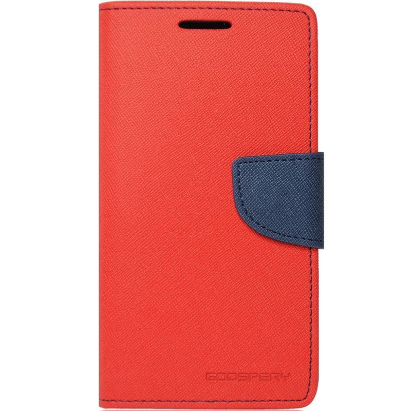 Husa Xiaomi Redmi Note 2 Flip Rosu-Albastru MyFancy
