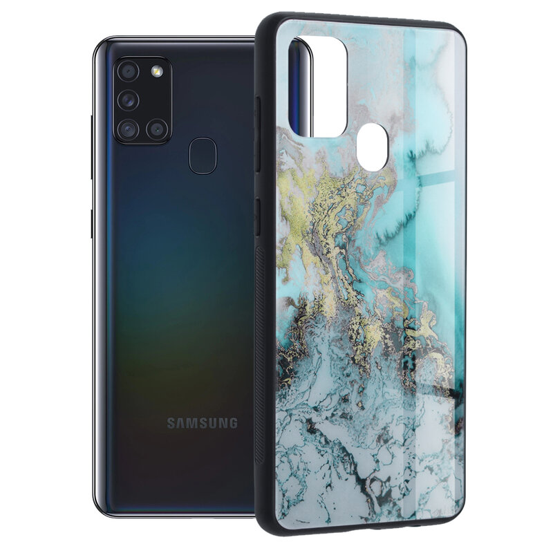 Husa Samsung Galaxy A21s Techsuit Glaze, Blue Ocean