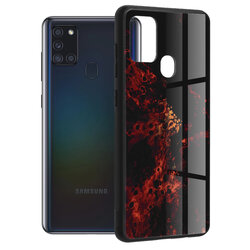 Husa Samsung Galaxy A21s Techsuit Glaze, Red Nebula
