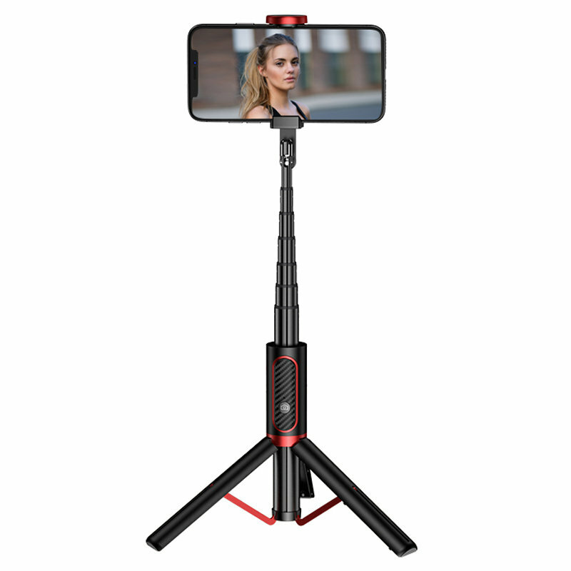 Selfie stick tripod JoyRoom, telecomanda Bluetooth, negru, JR-Oth-AB202