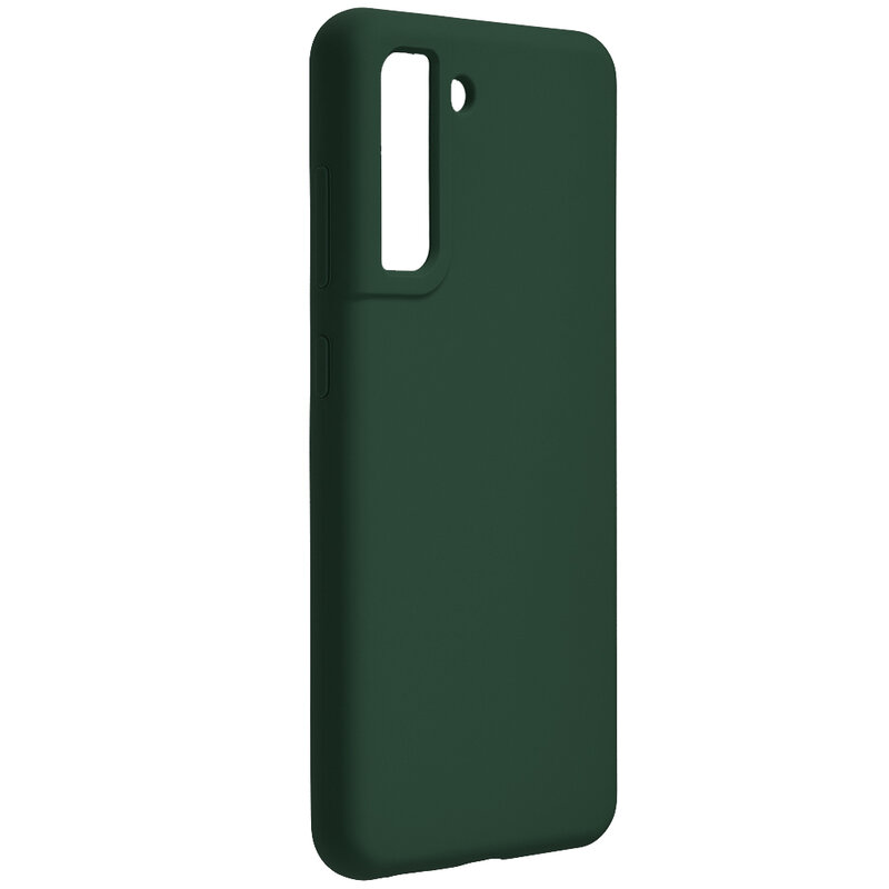 Husa Samsung Galaxy S21 FE 5G Techsuit Soft Edge Silicone, verde inchis