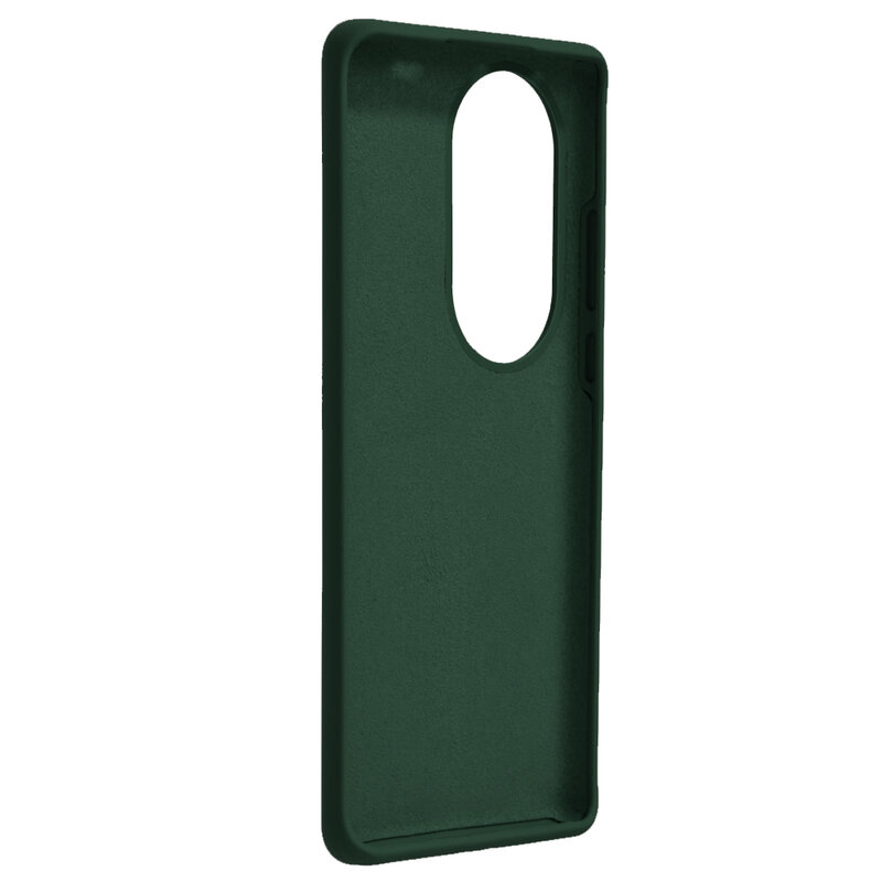 Husa Huawei P50 Techsuit Soft Edge Silicone, verde inchis
